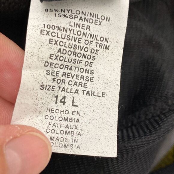 Slim Allure Women's Multicolor Tropical Mesh One Piece Swimsuit Size Large - Picture 8 of 8